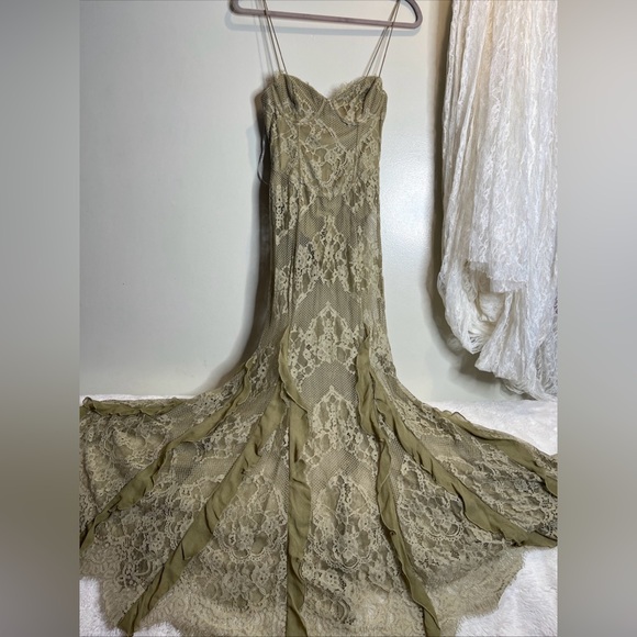 Free People For Love & Lemons Shirley Lace Bodysuit Maxi Dress -  threedaughtersproperties.com